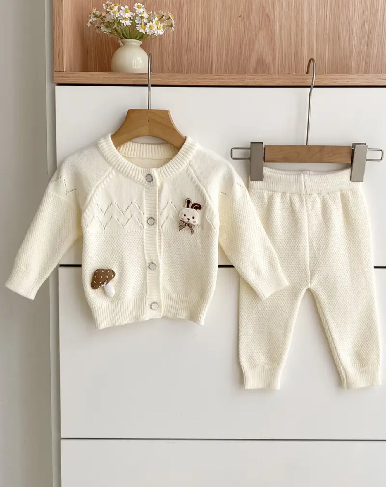 Ensemble 2 pièces Petit lapin et Champignon de la forêt