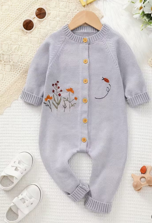 Combinaison Fleurs et Coccinelle