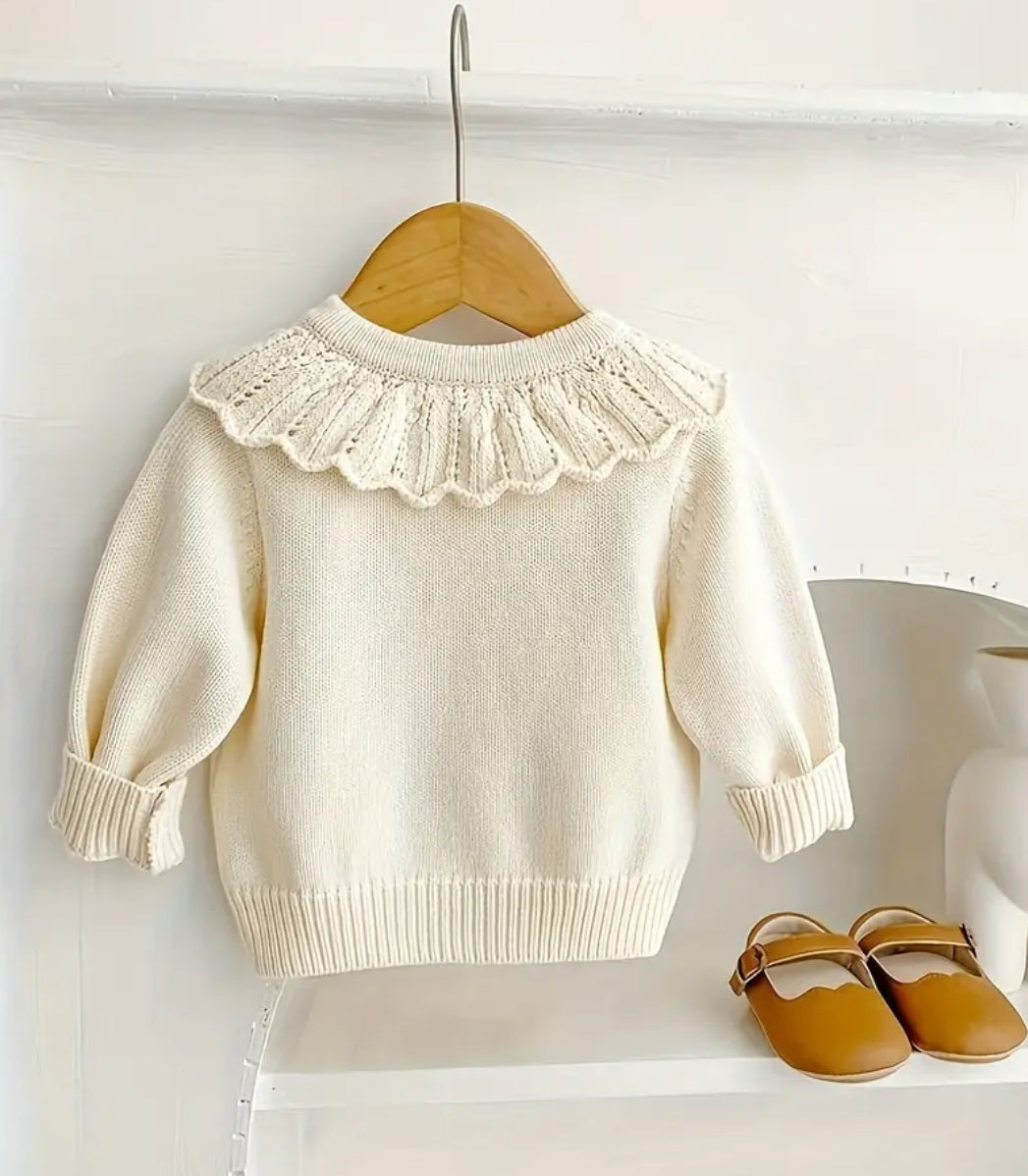 Gilet en maille à motif fleuri