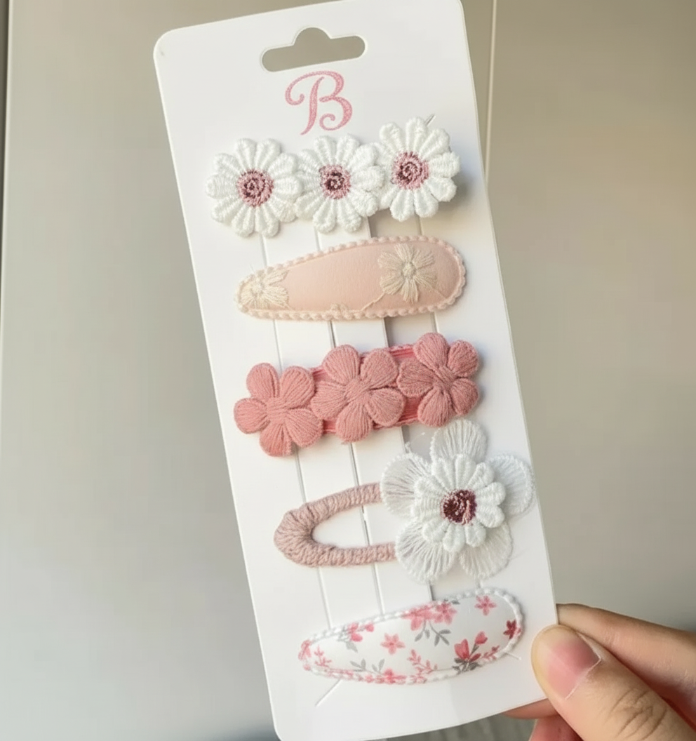 Barrettes à cheveux fleurs