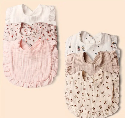 Bavoirs bebe fille - Lot de 6 pcs